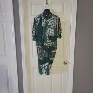 Beach cover up dress with sleeves XL